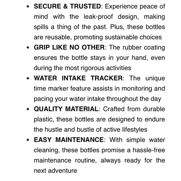 NEW set of 3 motivational water/sport bottles. Unisex - Picture 8 of 11